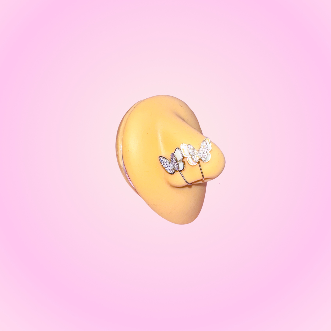 Faux Piercing Nez Papillon