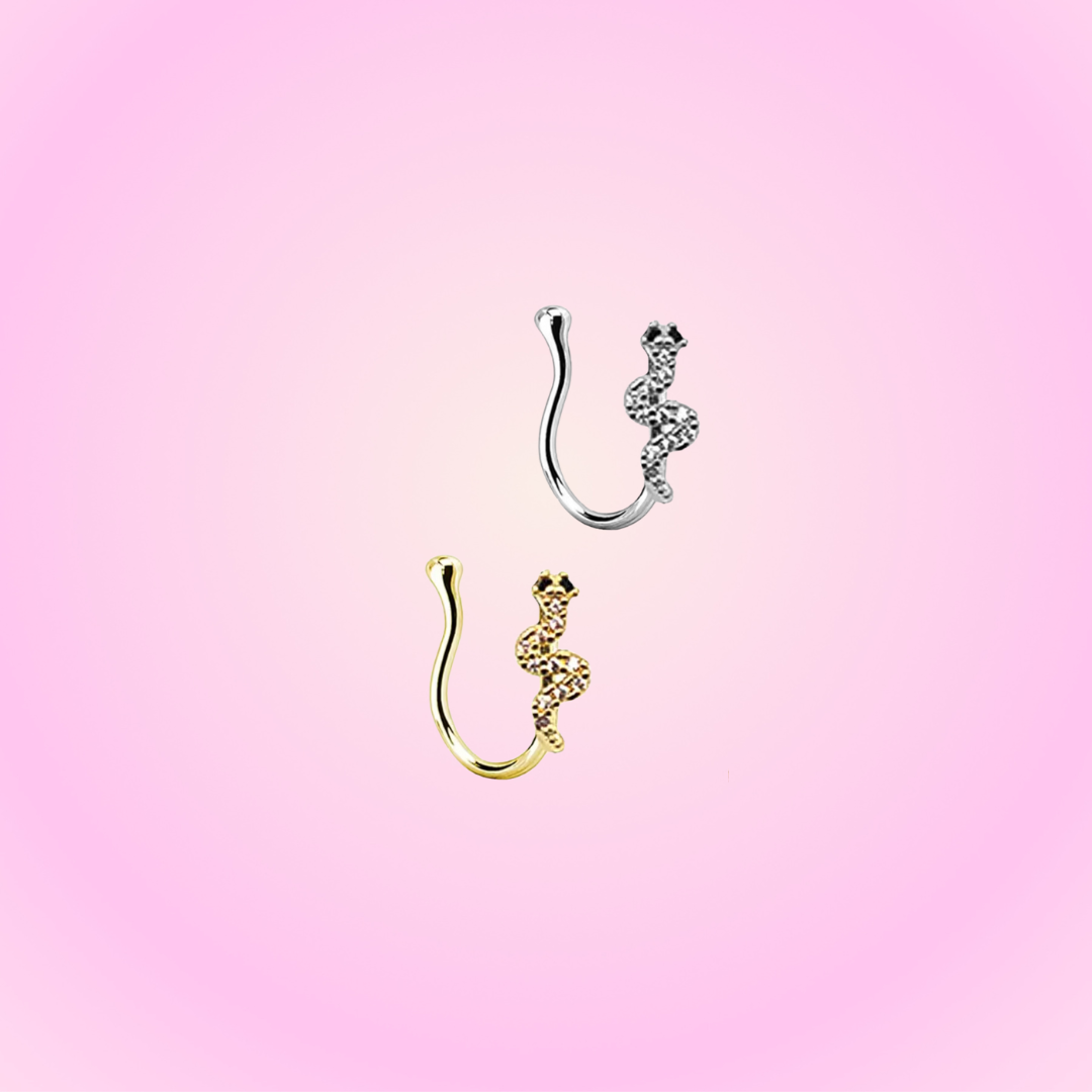 Faux Piercing Nez Serpent