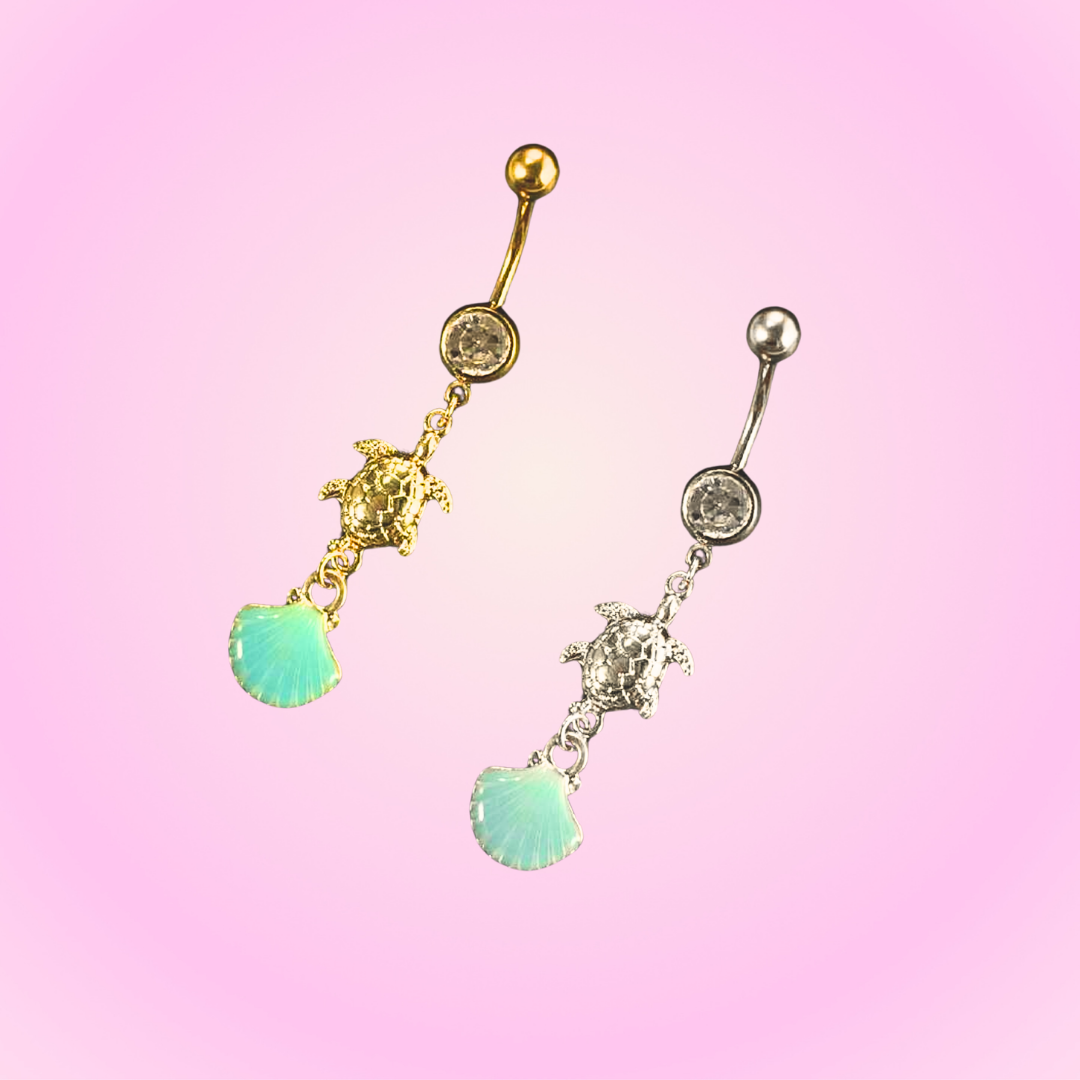 Belly Piercing Turtle Glow