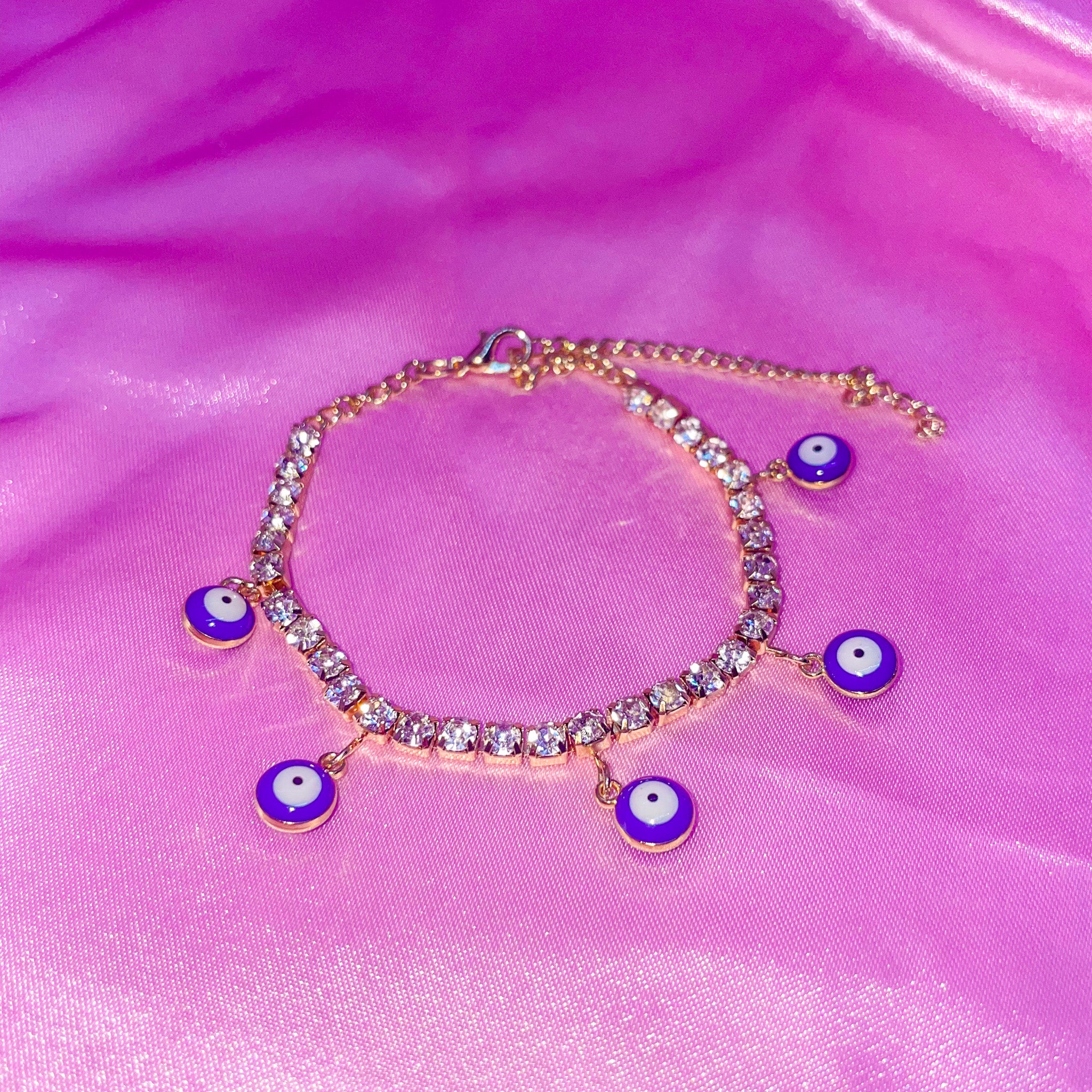 Iced Out Nazar Bracelet Gold