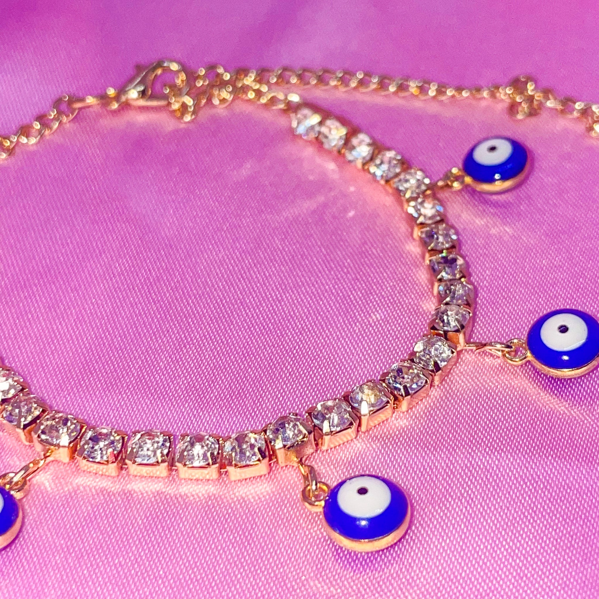 Iced Out Nazar Bracelet Gold