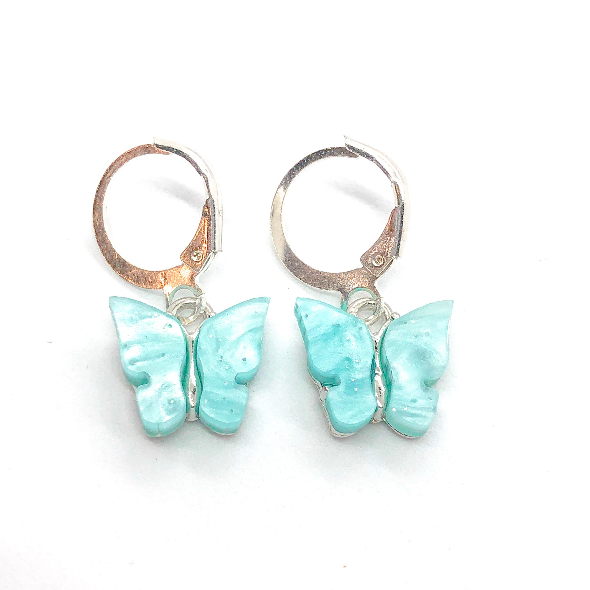 Jelly Butterfly Earrings Silver