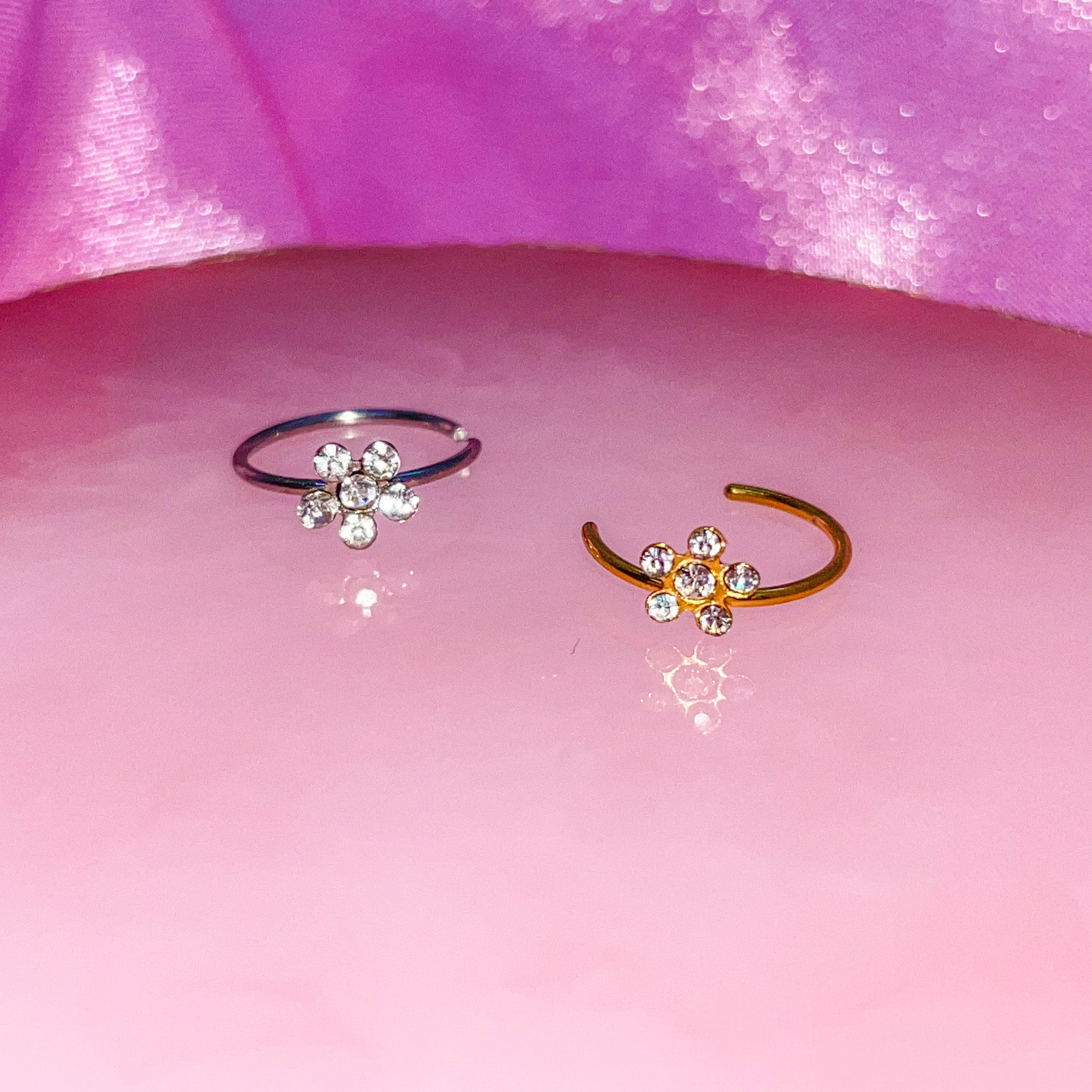 Fake Piercing Flower