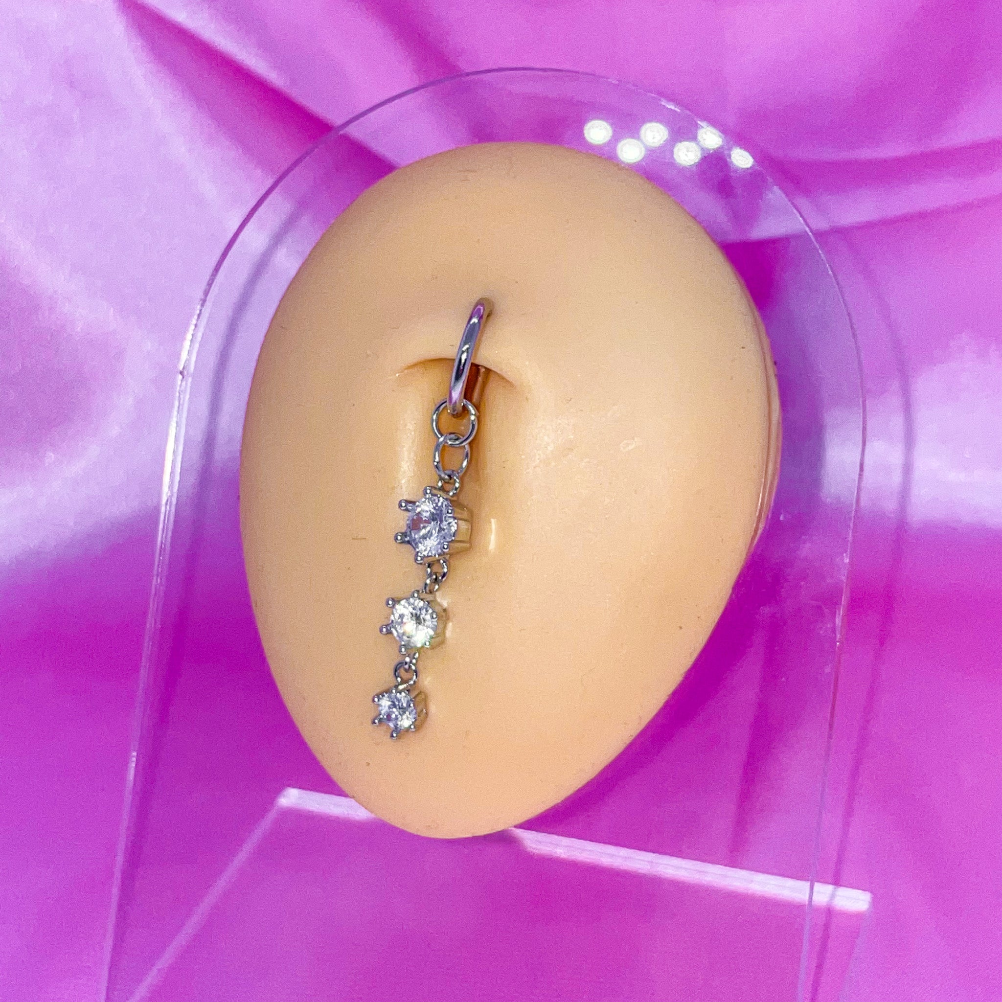 Fake Belly Piercing Glitter