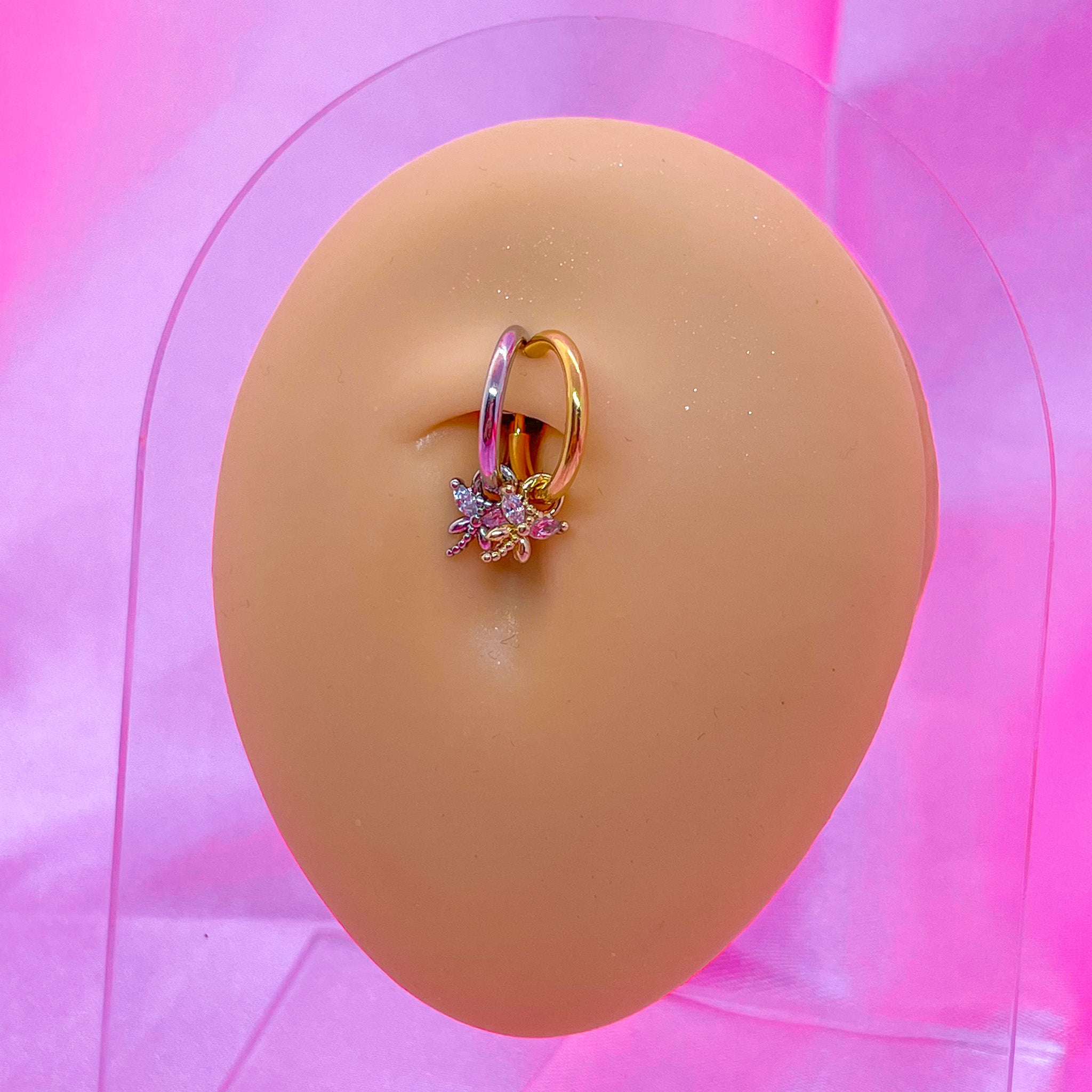 Fake Belly Piercing Dragonfly