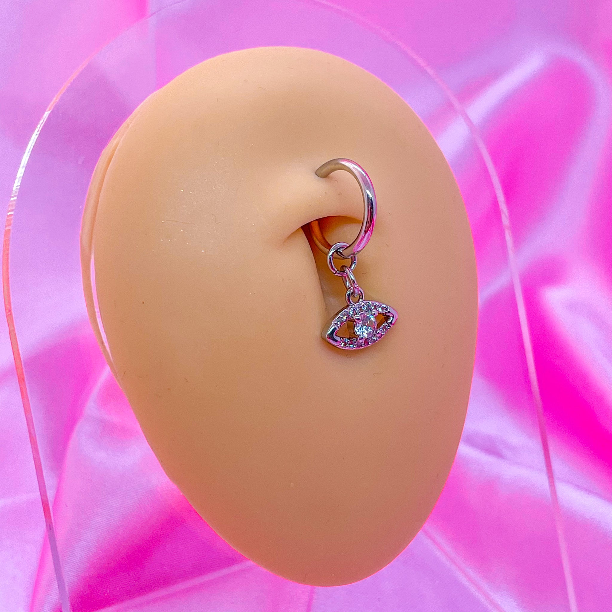 Faux Piercing Au Nombril Cerise