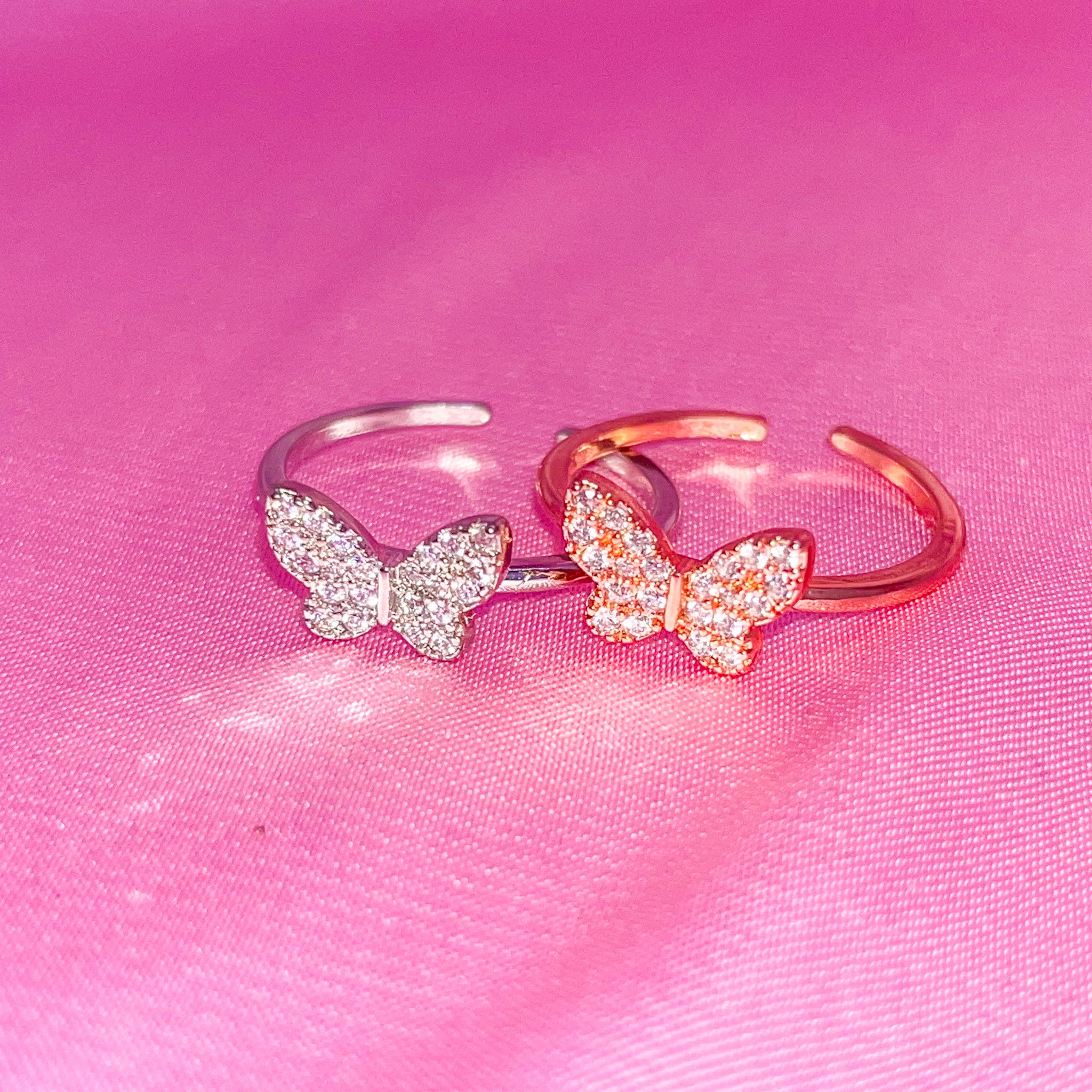 Glitter Butterfly Ring