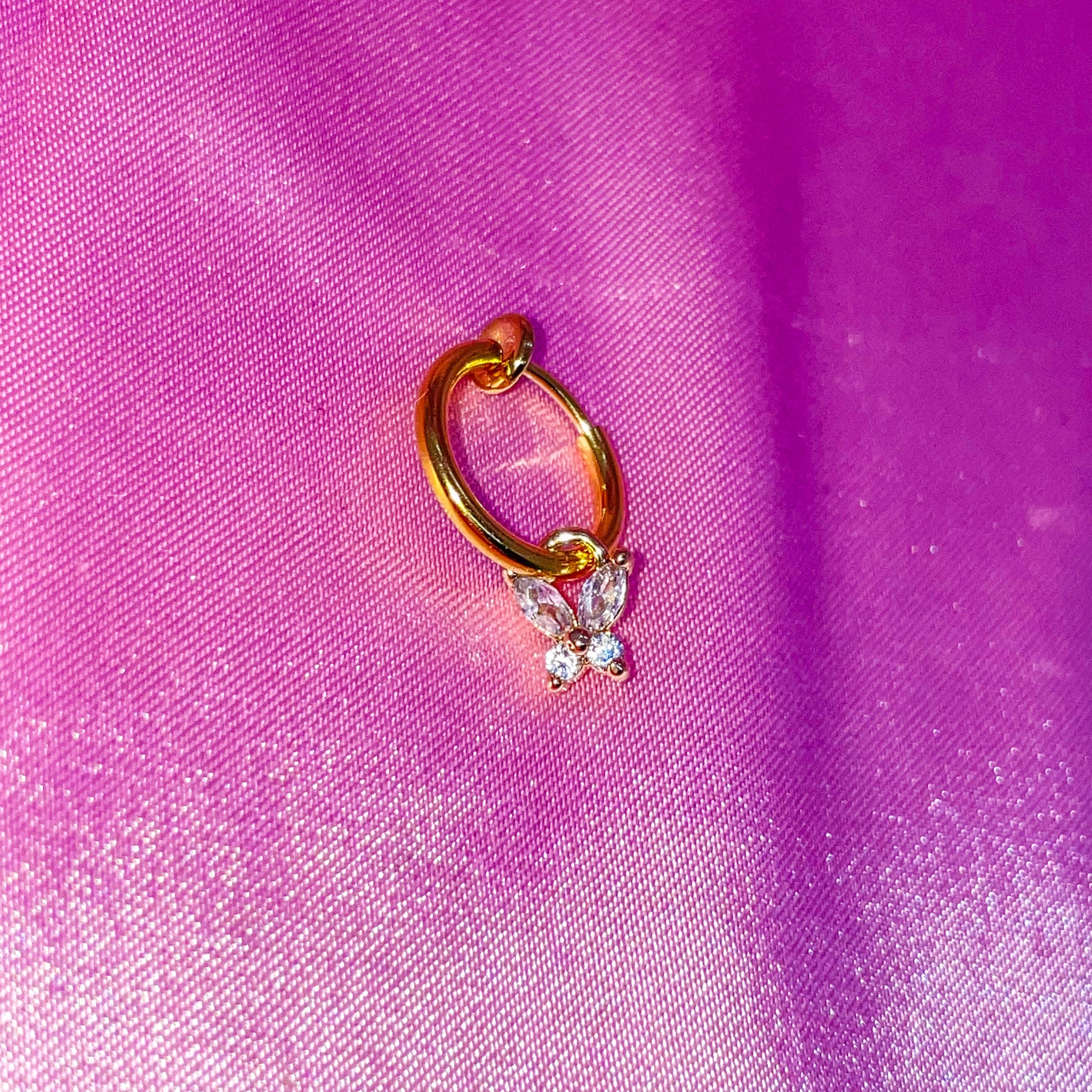 Fake Belly Piercing Mini Butterfly