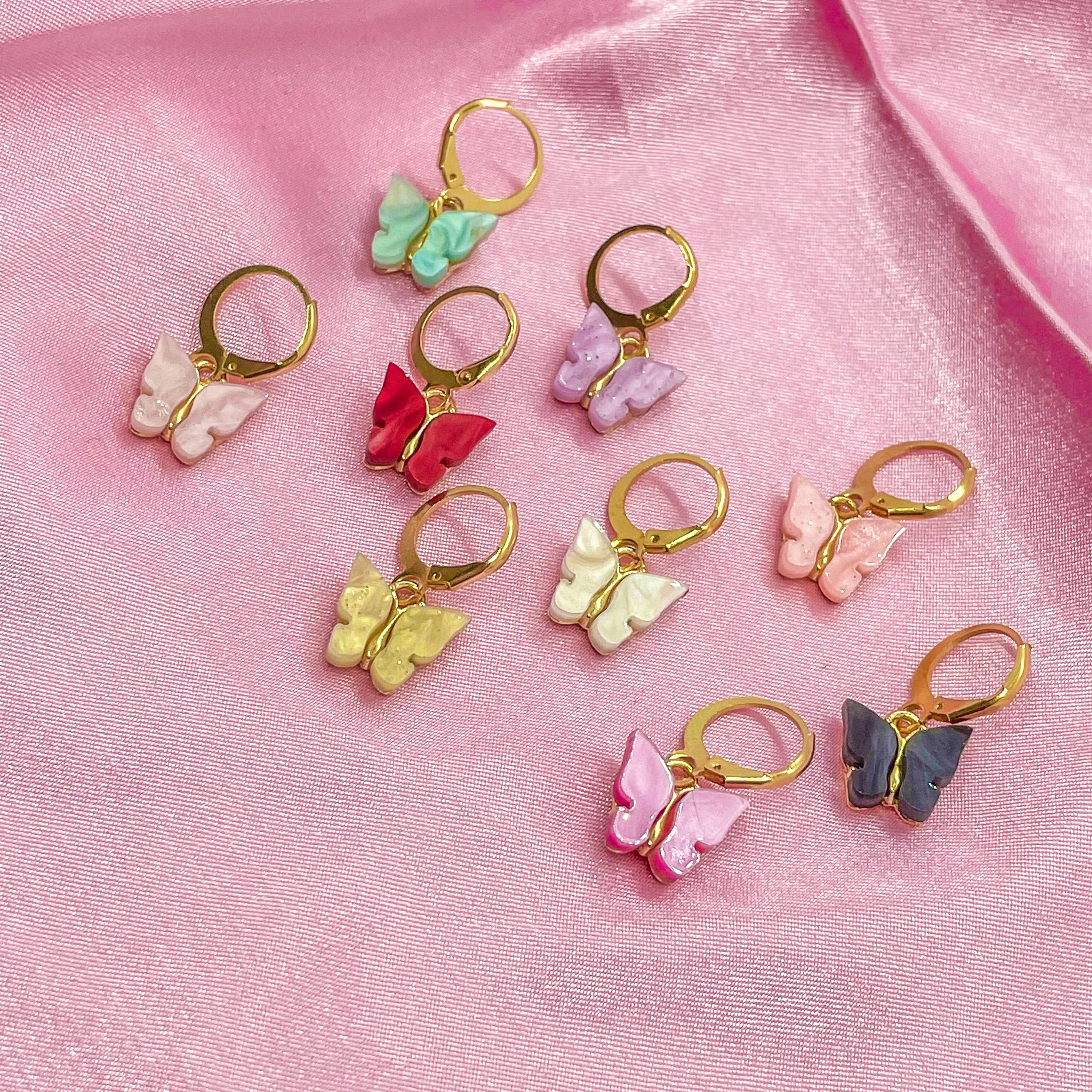 Jelly Butterfly Earrings Gold