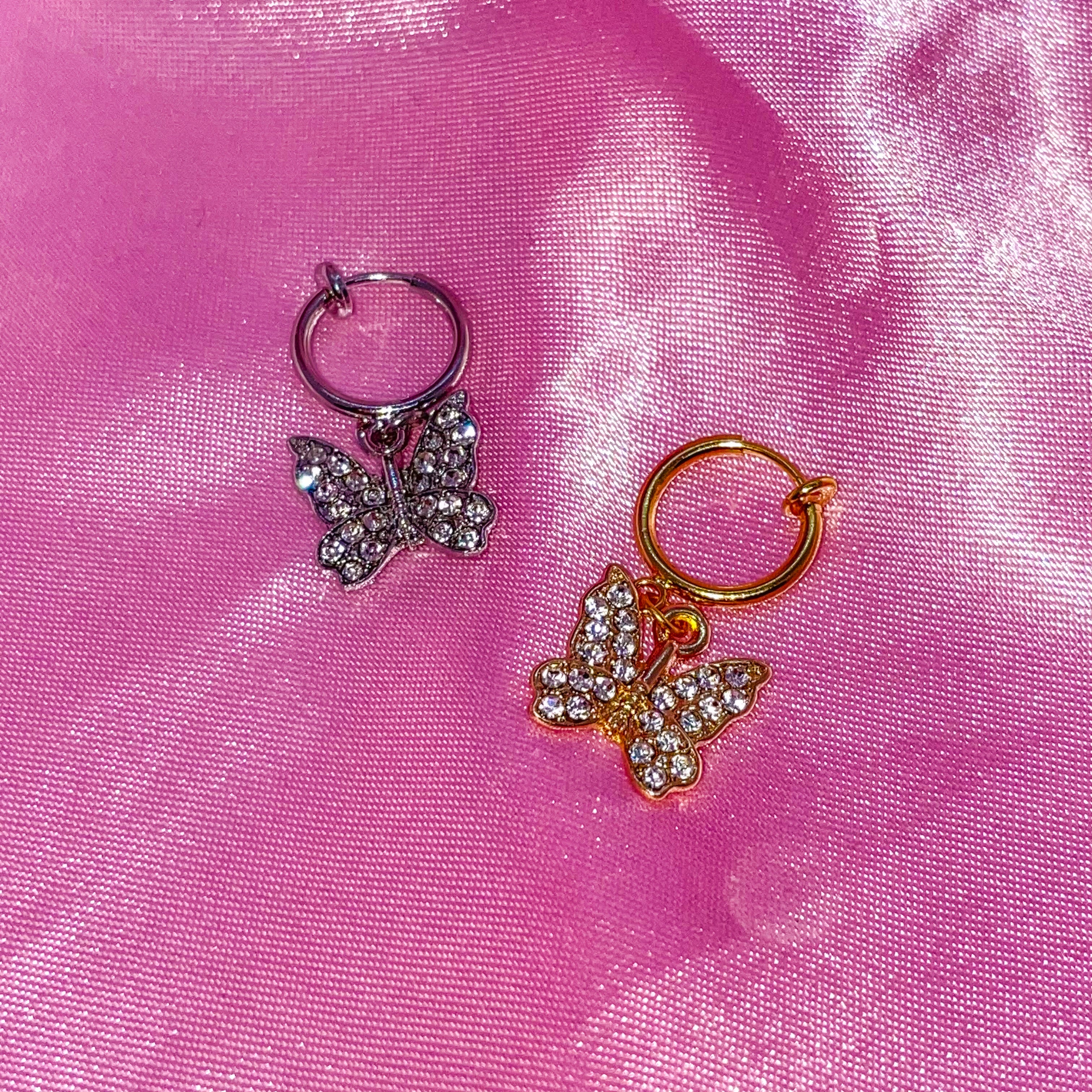 Fake Belly Piercing Single Butterfly