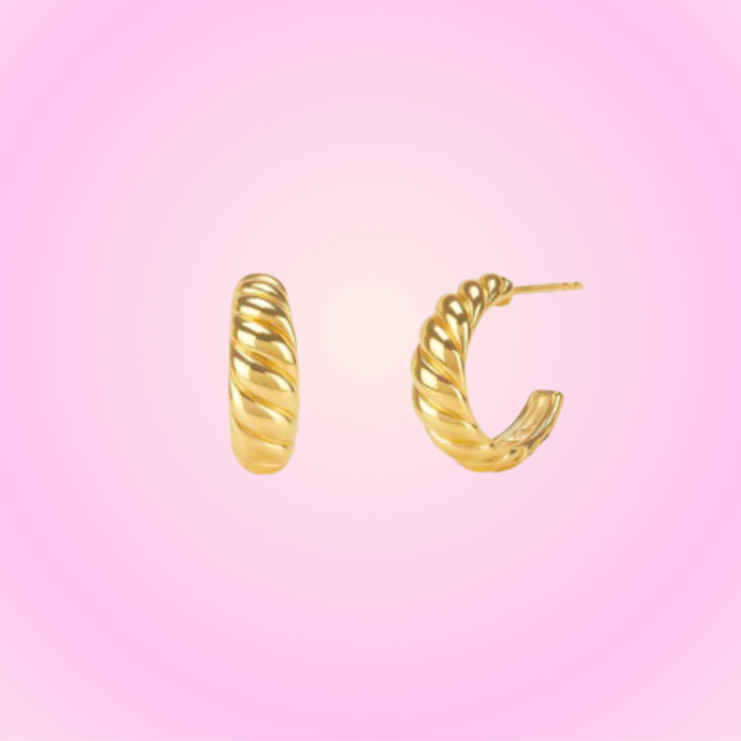 18K Chunky Earrings Gold