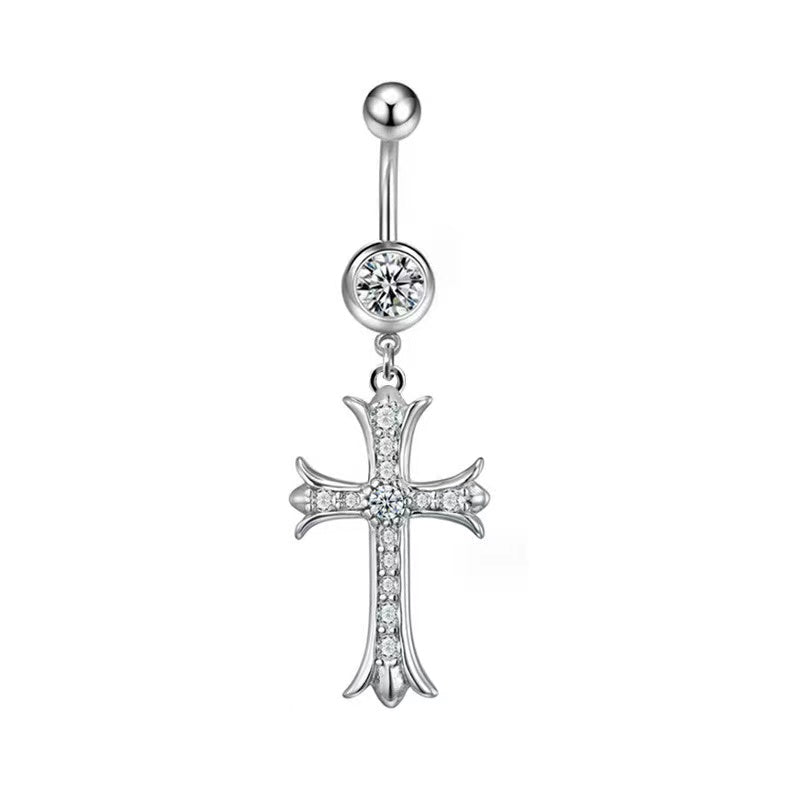 Belly Piercing Icon Cross