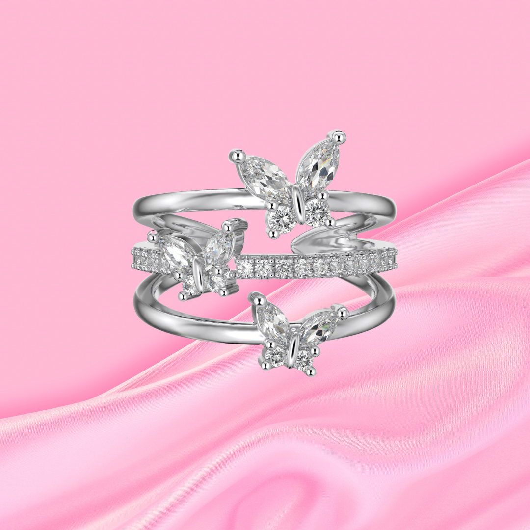 Privé Triple Butterfly Ring