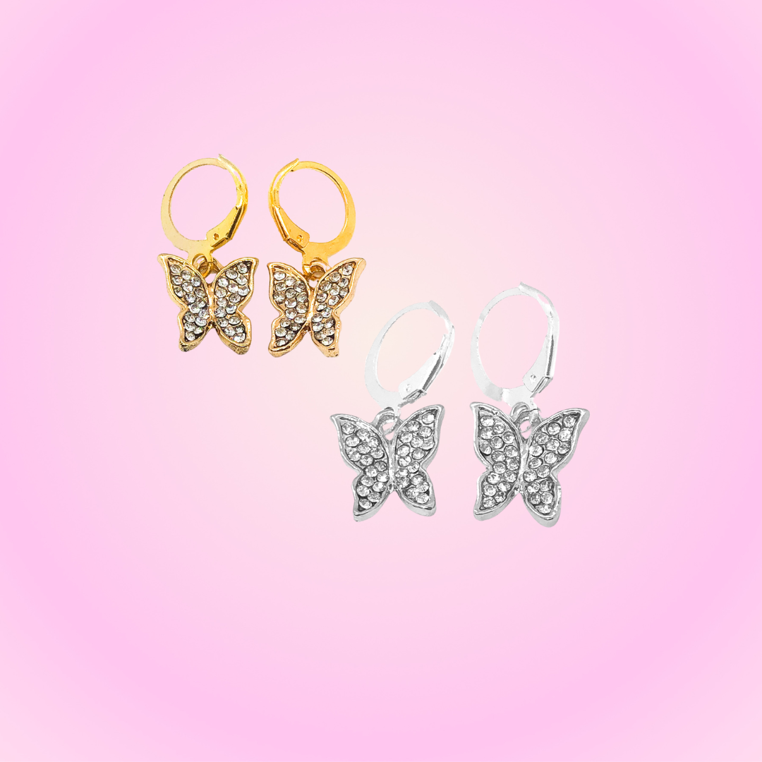 Butterfly Iced Out Earrings