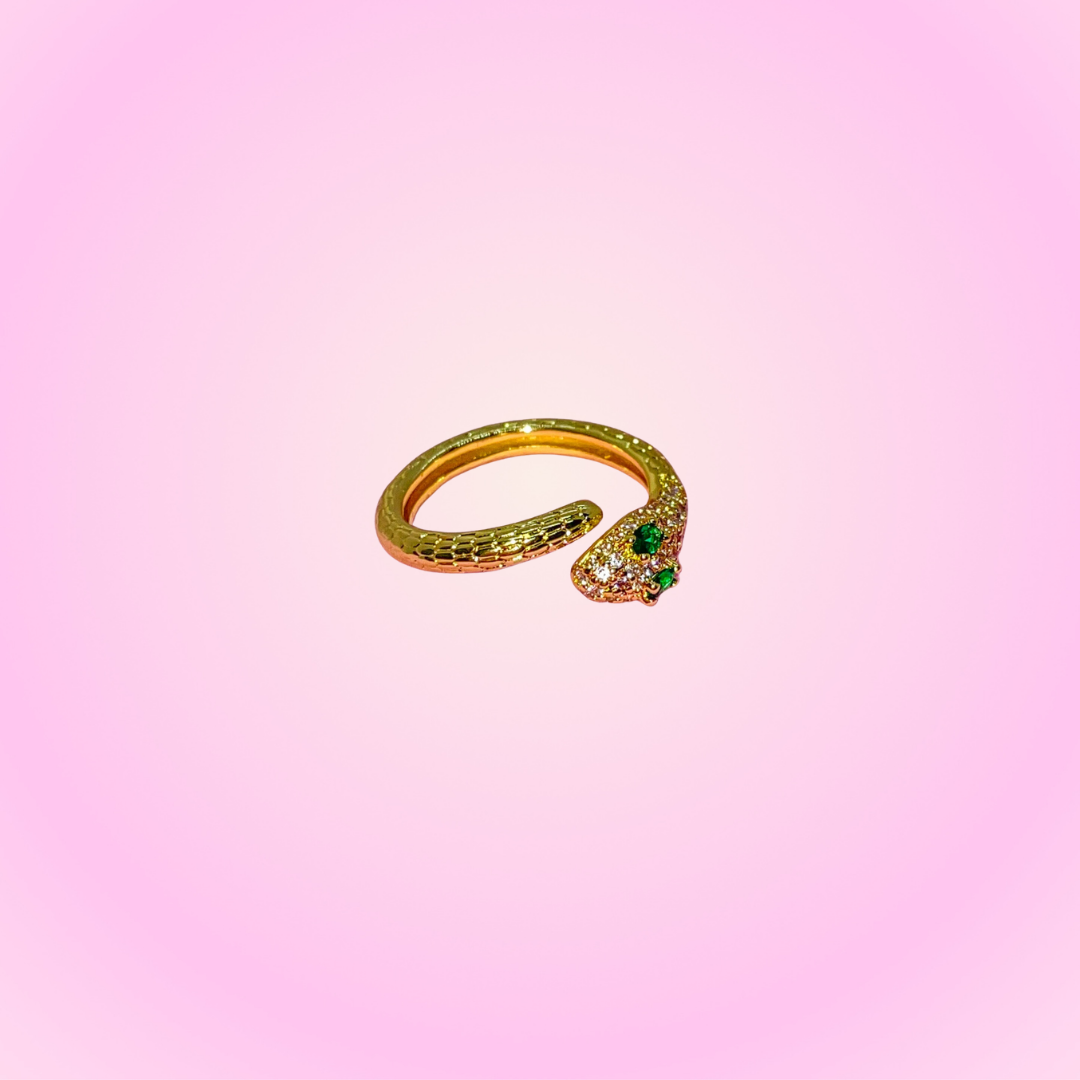 Icy Snake Ring Gold