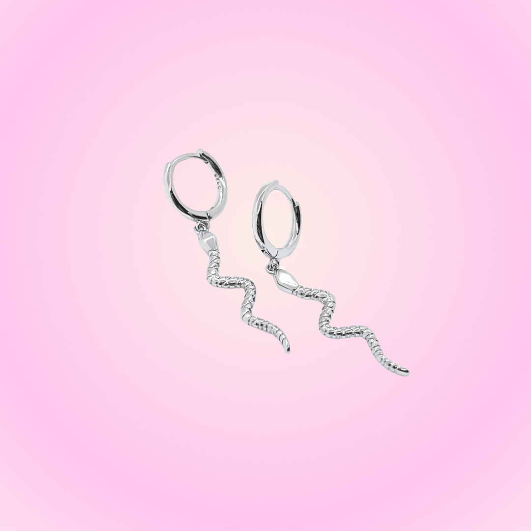 925 Tiny Snake Earrings