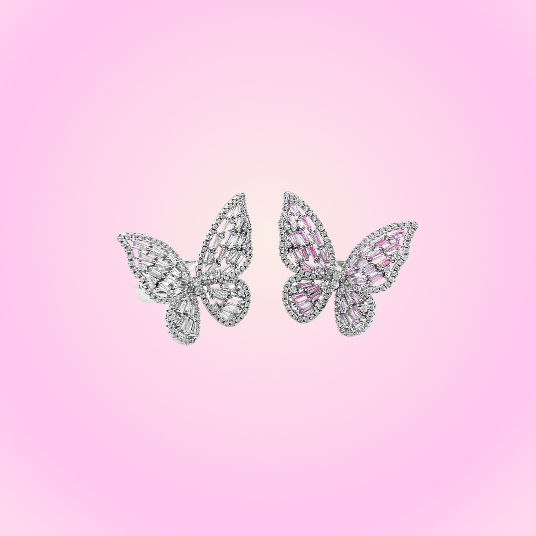 Tiny Butterfly Iced Out Ring