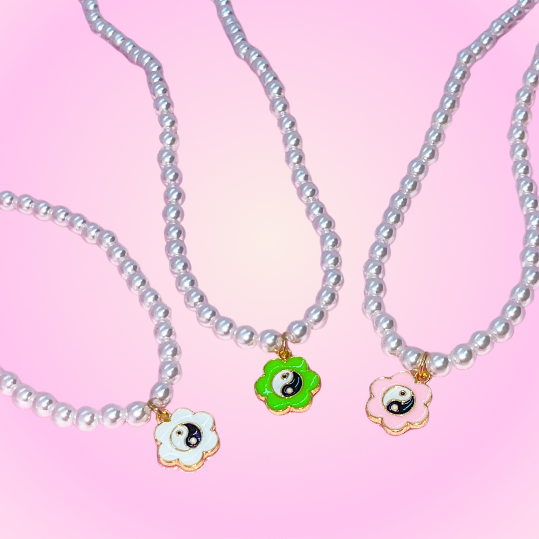 Collier de perles Yin Yang