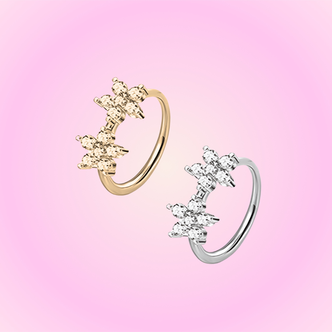 Nose & Ear Piercing Ring Flower