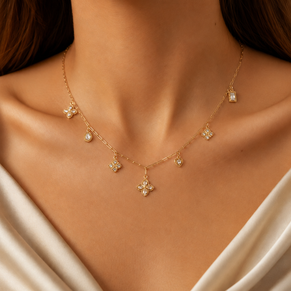 Lotus Charm Necklace