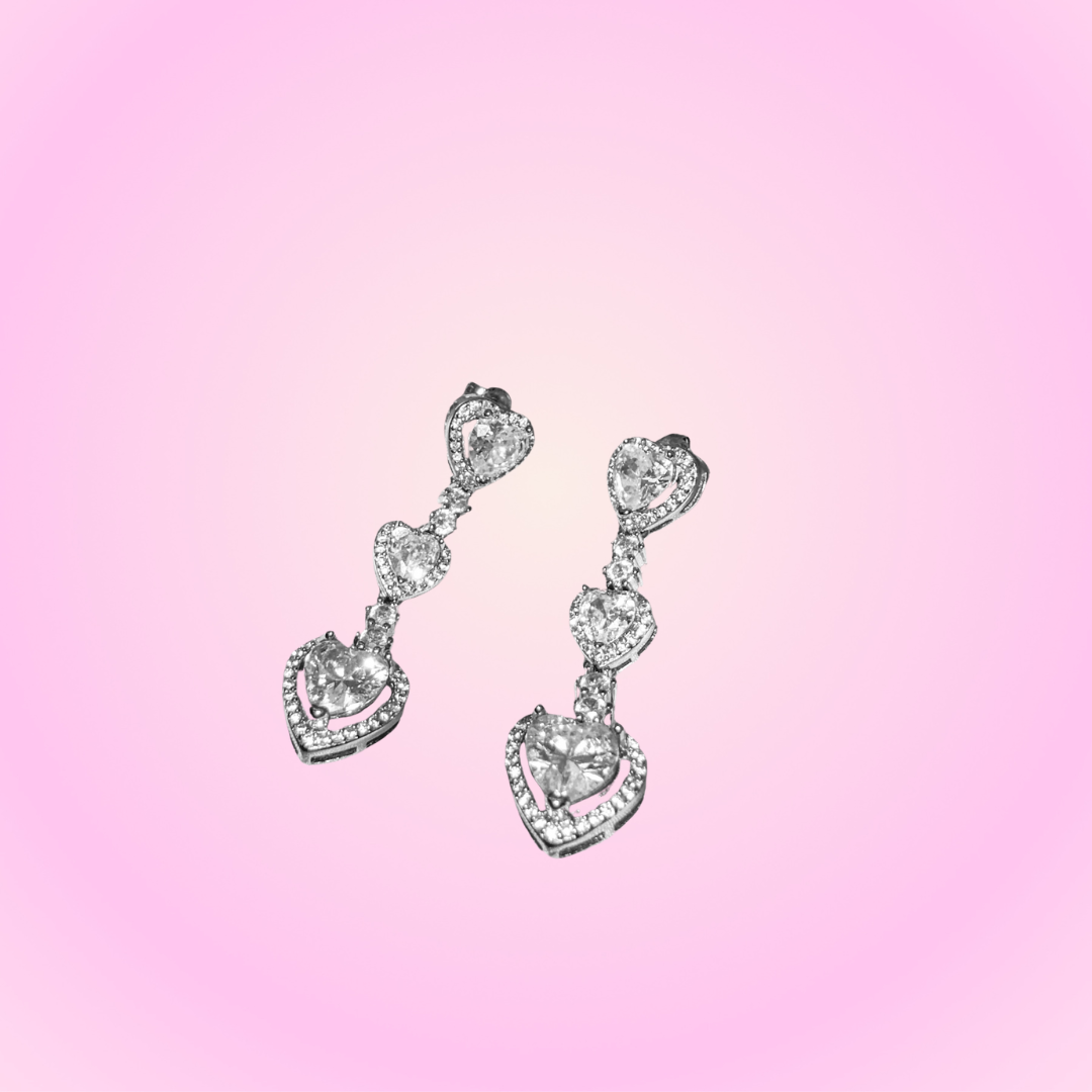 925 Luxury Heart Earrings