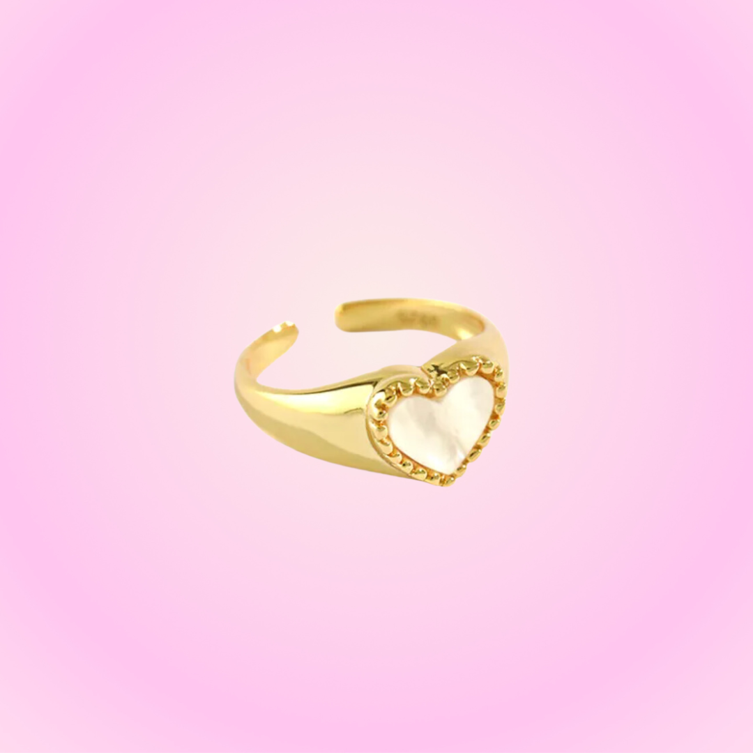 925 Milky Love Ring