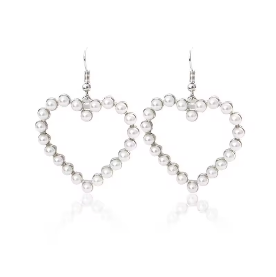 Boucles d'Oreilles Perle Coeur