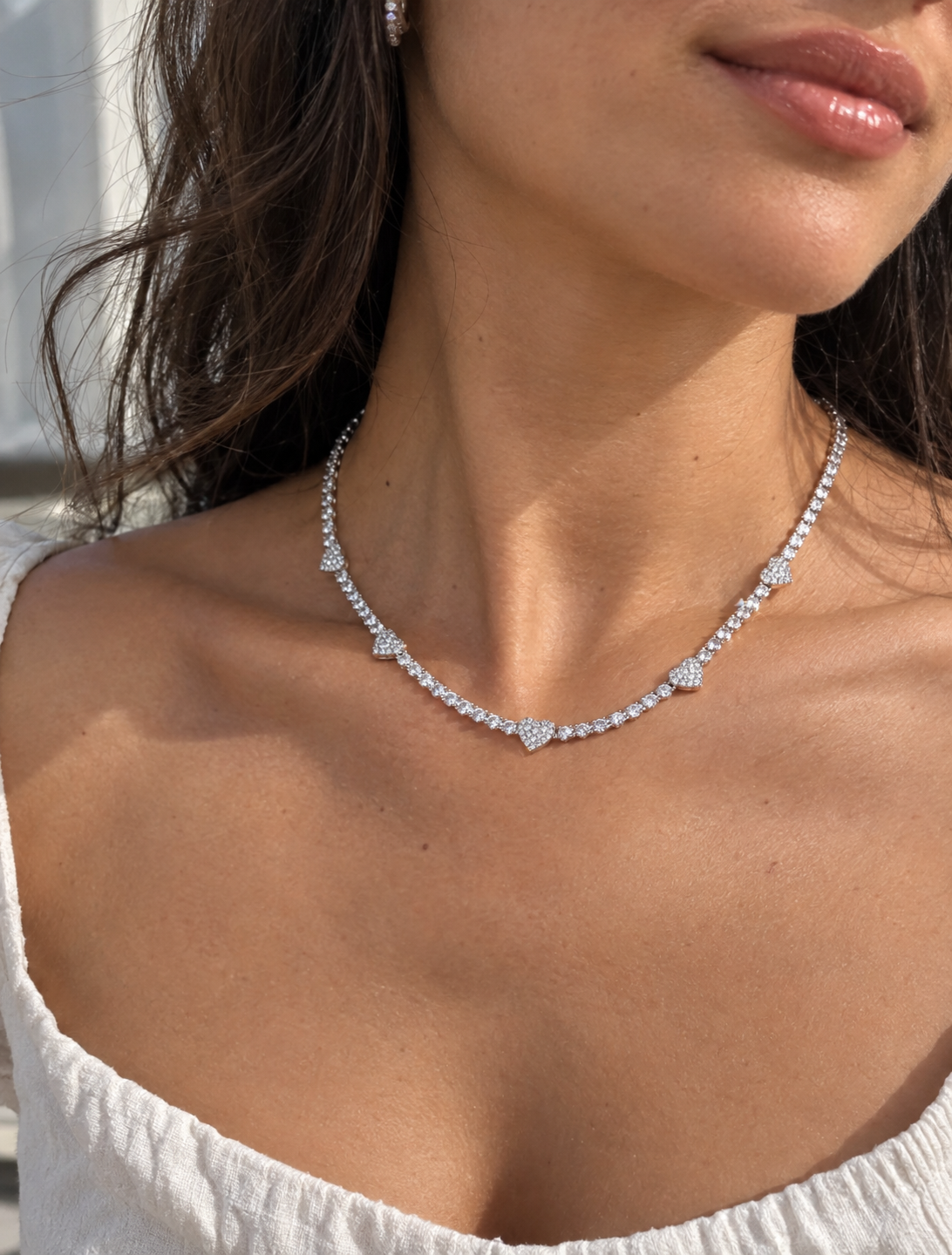 Luxury Tennis Chain Heart