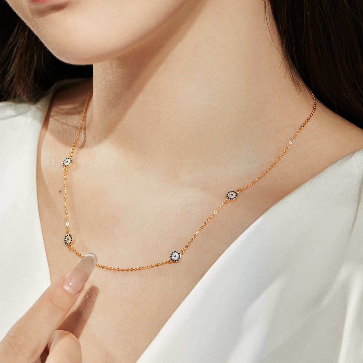 Privé Multi Nazar Sparkle Necklace