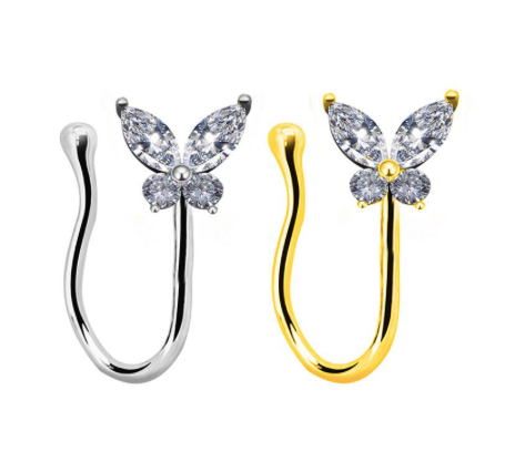 Faux Piercing Nez Papillon