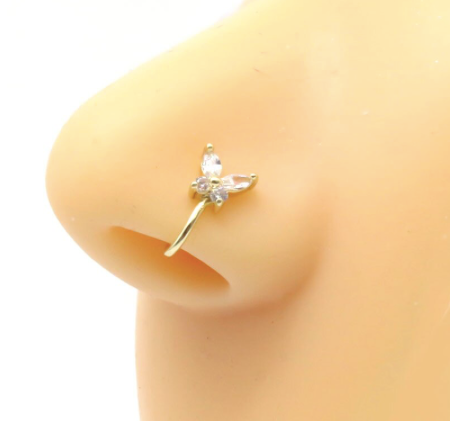 Faux Piercing Nez Papillon