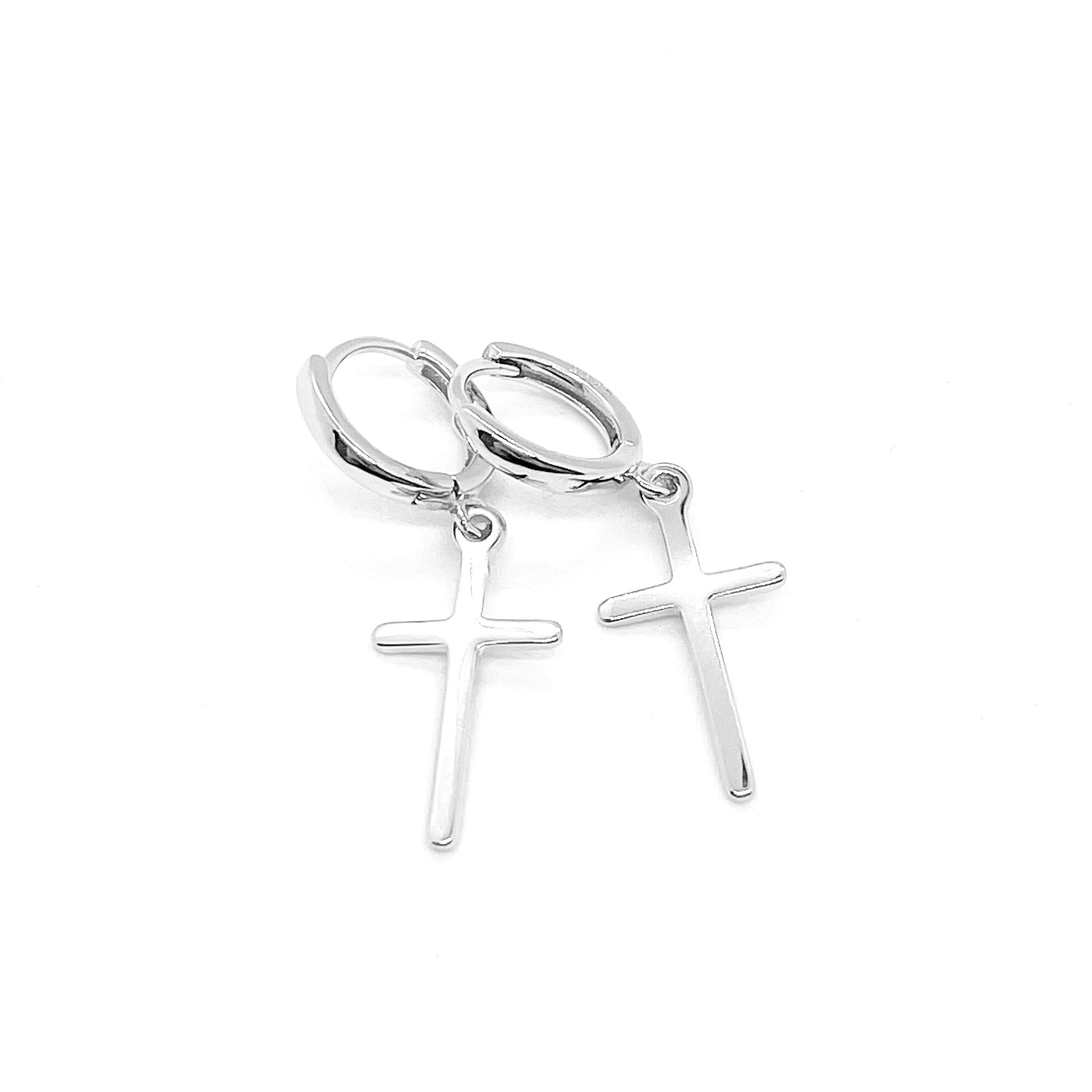 925 Cross Earrings