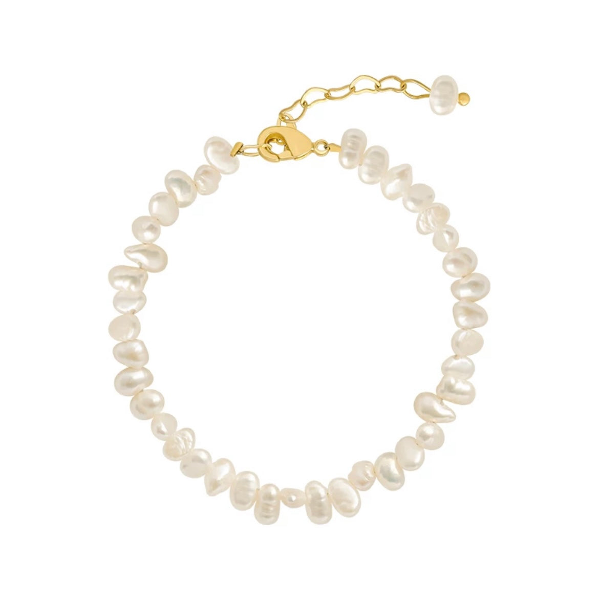 Shelly Pearl Bracelet Gold