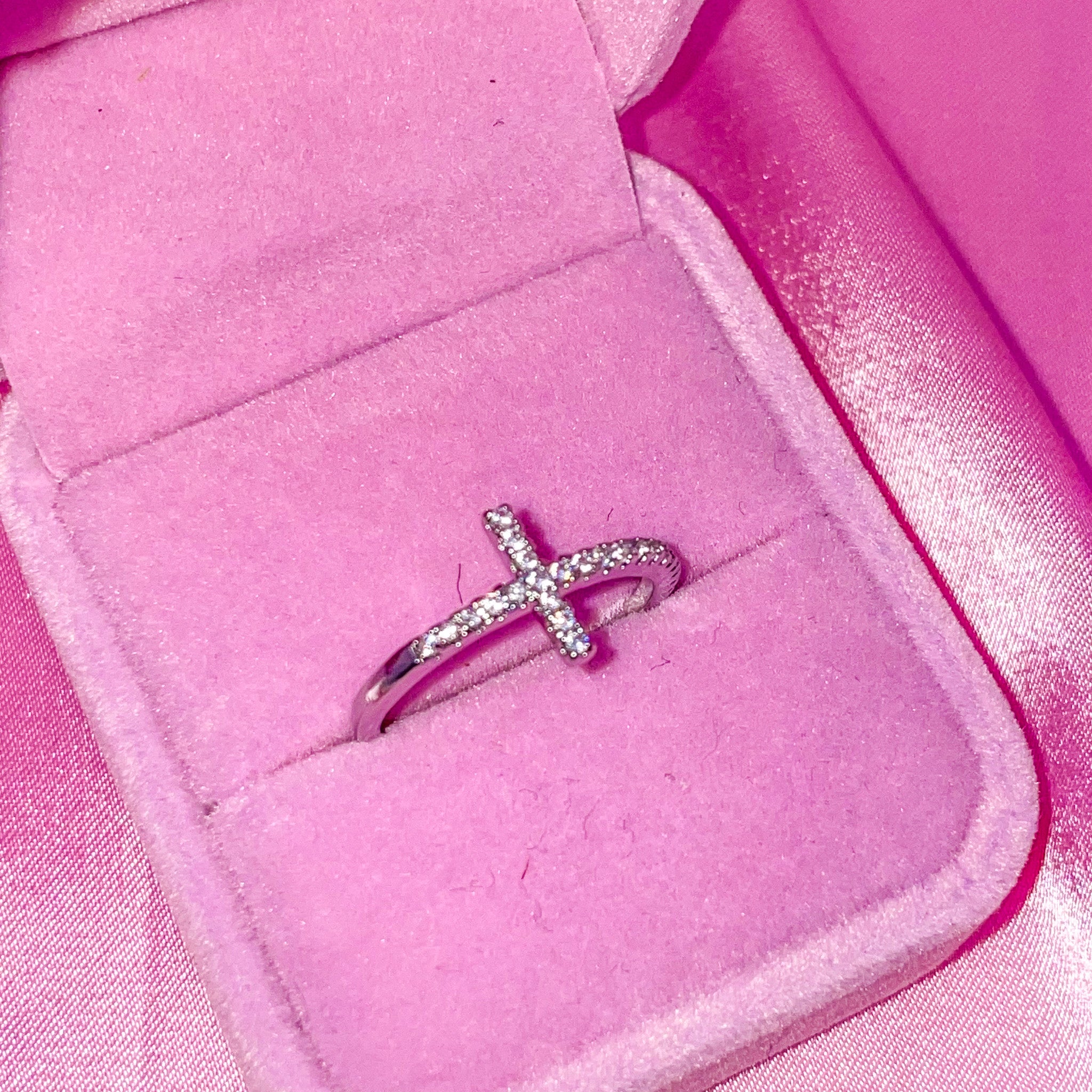 925 Sweetened Cross Ring