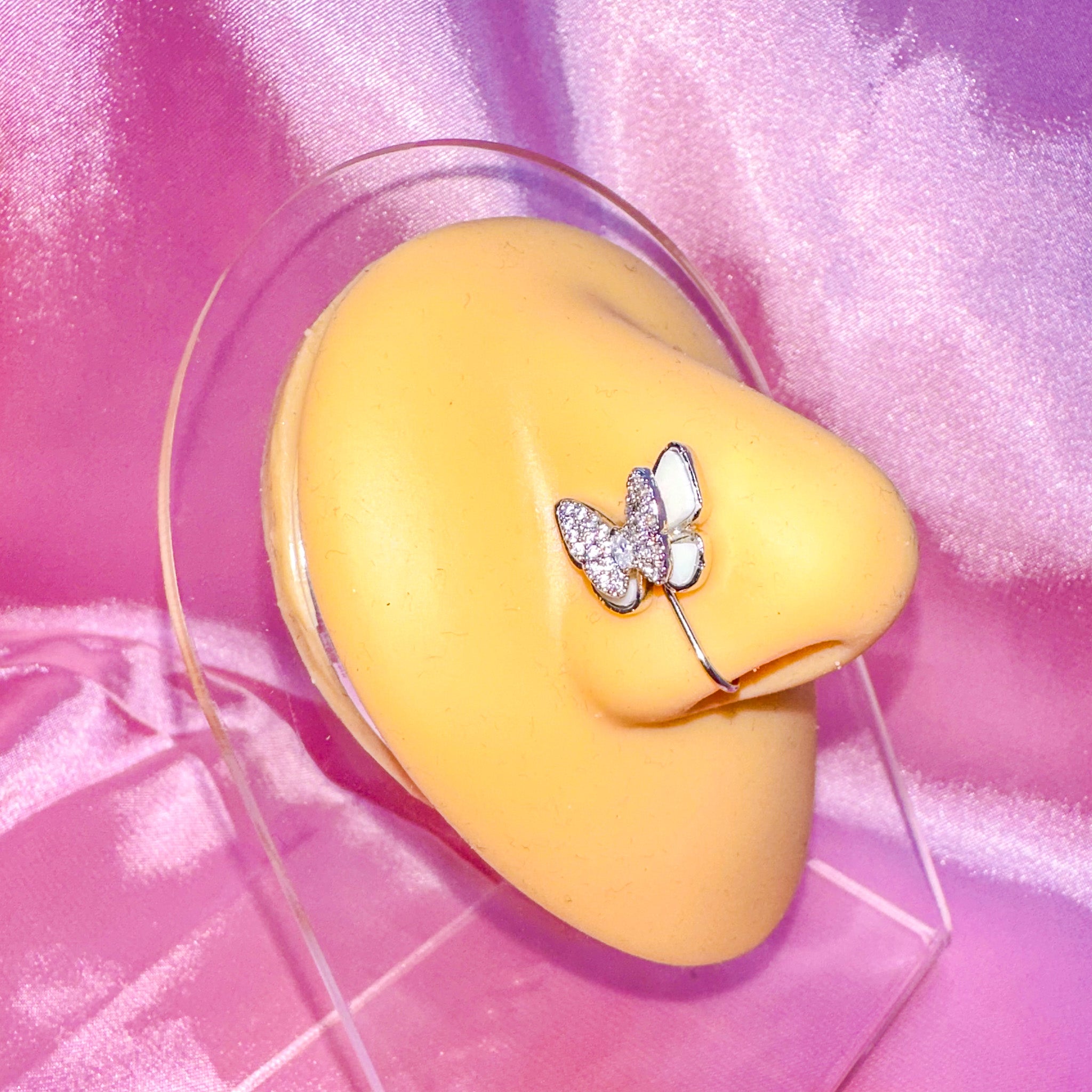 Fake Nose Piercing Fairy Butterfly