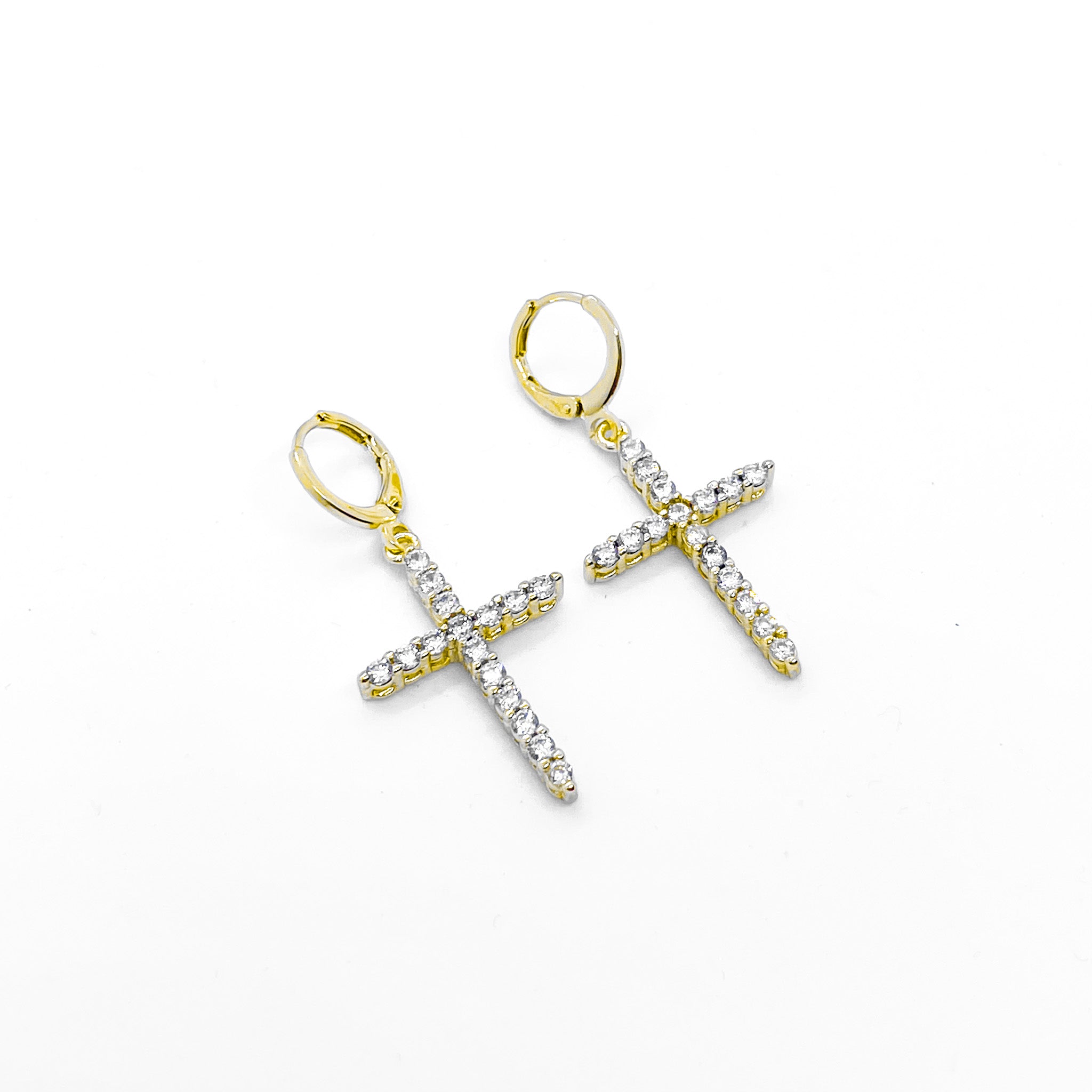 Icy Cross Earrings