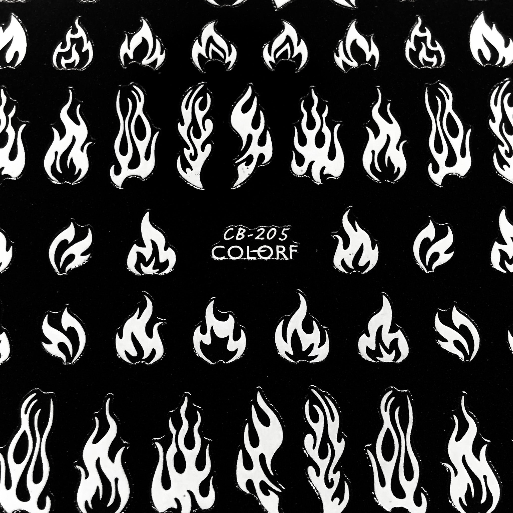 Nailsticker Flamme Blanc